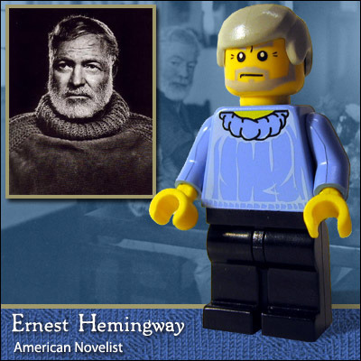 Ernest Hemingway em Lego - via flavorwire.com